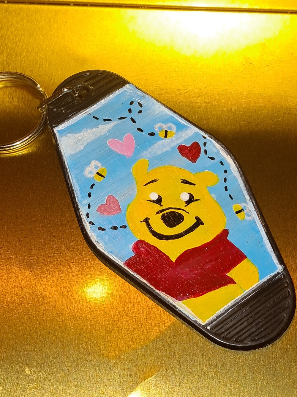 Hand-Painted Winnie The Pooh Keychain